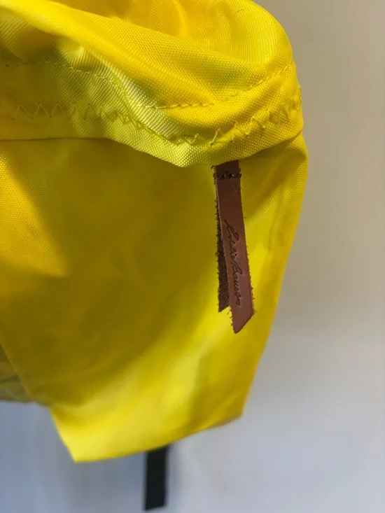 Eddie Bauer Yellow Nylon Daypack Backpack Lightweight Adjustable Straps Hiking - Picture 5 of 11